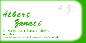 albert zanati business card